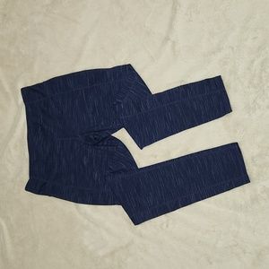 Athleta Navy Blue Heathered Full Length Leggings | Women's Size Medium